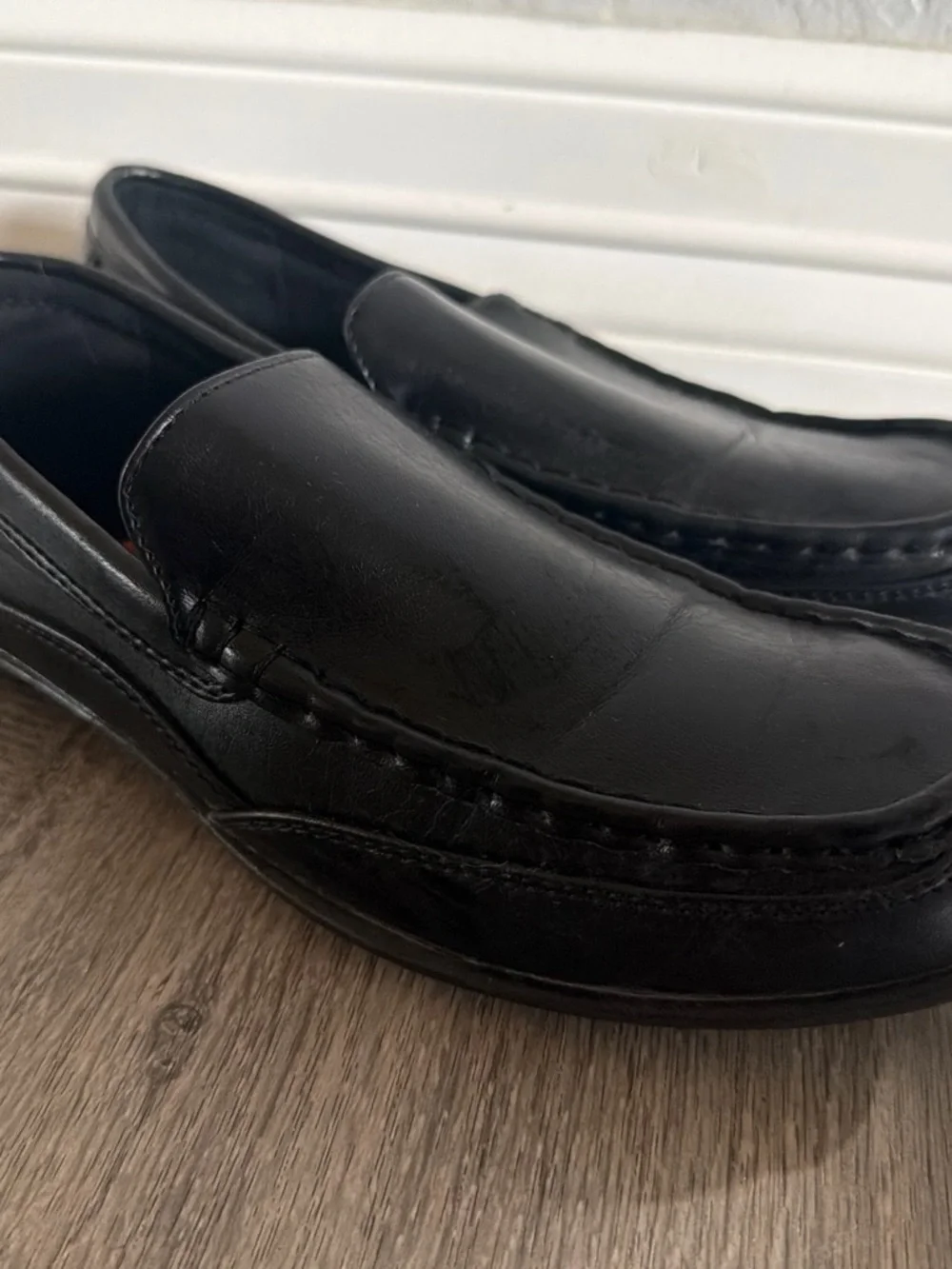 Deer Stags Black Kids' Slip-On Dress Loafers